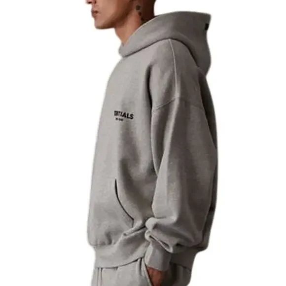 💎✨BRAND NEW✨💎FOG essentials Season 8 double line high street hoodie Gray - Picture 4 of 6